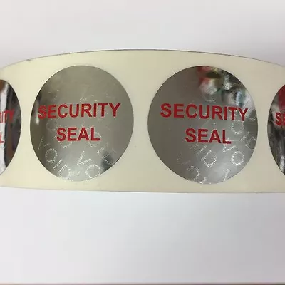 Tamper Evident Security Seal Labels (Stickers) 25mm Diameter • £11.50