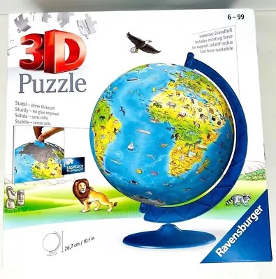 $18 • Buy Ravensburger 3D Jigsaw Puzzle Children's World Globe 180 Pieces, Pre-owned