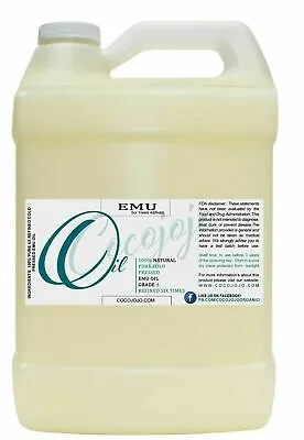 $154.99 • Buy 1 Gallon High Quality Australian Emu Oil 100% Pure Natural Skin Hair Body Pain