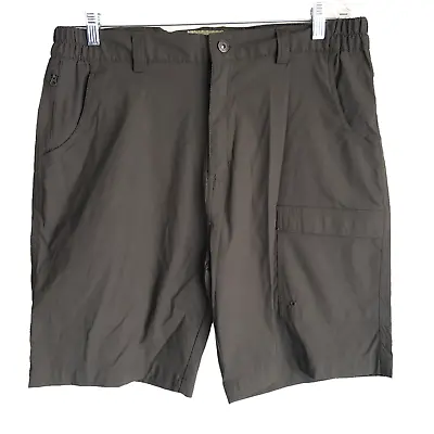 Rustic Ridge Men's Outdoor Nylon Shorts Size L Green 35-37 Elastic Waist Stretch • $6.70