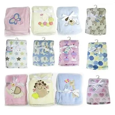 £6.49 • Buy Baby Newborn Soft Fleece Blanket Pram Crib Moses Basket Girl Boy Unisex 0+ Month