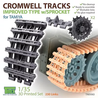 1/35 T-Rex #85063 Cromwell Tracks Improved Type W/Sprocket For TAM • $64