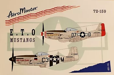 AeroMaster Decals 72-159 Mustang ETO USAAF Fighter Plane WWII Aircraft Model NOS • $15.72