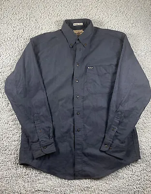 $26.98 • Buy Woolrich Shirt Mens Large Blue Chamois Vintage Made In USA Sportsman Thick L