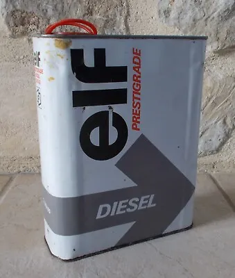 Antique Oil Can ELF Prestigrade Diesel Auto Old Vintage France French Vtg • $23.76