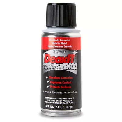 Caig DeoxIT D100S-2 Contact Cleaner Contact Spray Protection From Contacts • £31.15