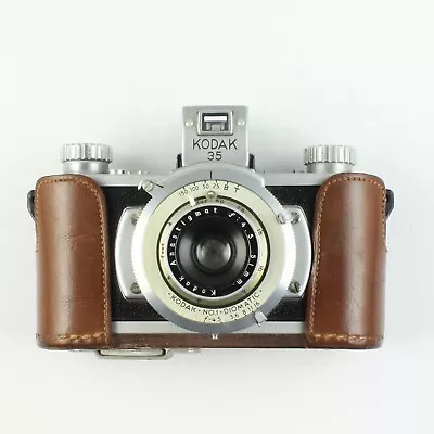 Kodak 35 Anastigmat F:4.5 51mm Lens - Vintage 30-40's 35mm Camera + Half Case • $29.99