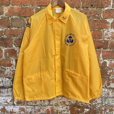 Vintage Cardinal Coach Jacket Medium Delaware Senior Olympics 90’s Yellow • £19.99