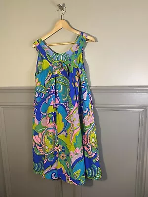 VTG Ja-Na  Liberty House Psychedelic Boho Midi Dress UkM 1970’s LB001 Peace  • £125