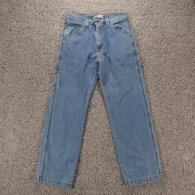 Levis Carpenter Jeans Pants 32x32 Men Loose Baggy Light Wash Denim Signature Y2K • $21.90