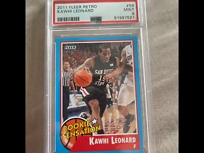 Kawhi Leonard 2011 Fleer Retro Rookie PSA 9 Clippers Spurs Raptors MVP NBA • $100