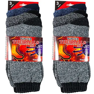 New Lot 3-12 Pairs Mens Winter Thermal Warm Socks Boot Working Crew Cold Weather • $7.95