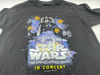 $14.95 • Buy Men's Size M Vintage Star Wars The Empire Strikes Back In Concert Black T-Shirt