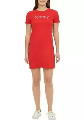 Tommy Hilfiger Womens Jersey T Shirt Dress Red Size Large • $20.30