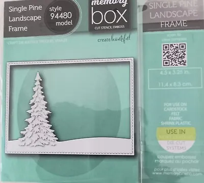 Memory Box Single Pine Landscape Frame Die 94480 NEW • £12.99