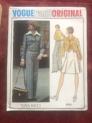 Vogue Paris Original Nina Ricci 2835 Size 12 Bust 34 Hip 36 • $22