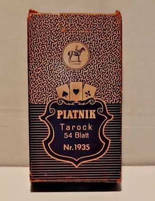Vintage Piatnik Tarock 54 Blatt No 1935 Tarot Card Deck • $49.99