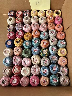 Vintage CoatsStar Lily DM Tatting & Crochet Thread 63 Mixed Colors 60-75 Yds. • $1.99