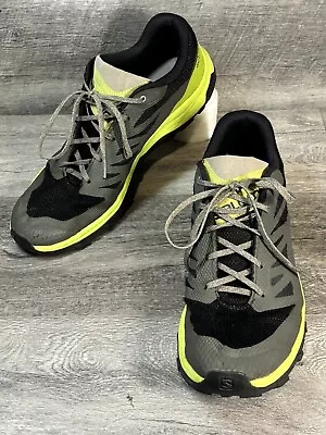 Salomon Outline GTX Gore-Tex Hiking Trail Shoes Mens 13 Olive Lime Green • $34.95