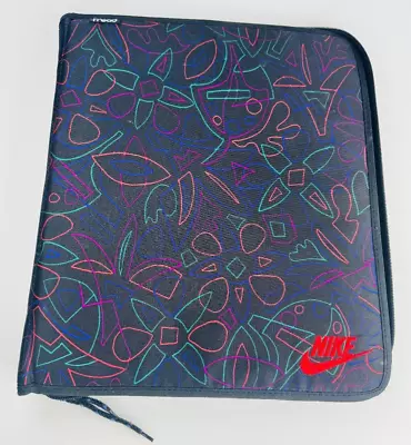 Vintage 1995 NIKE Mead 3 Ring Zip Wacky Print Pattern Binder Trapper Keeper 14” • $50