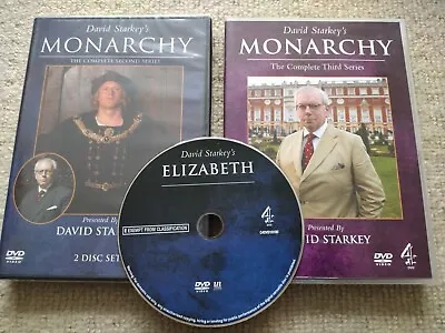 David Starkey's Monarchy Series 2 3 & Elizabeth DVDs  • £6.49