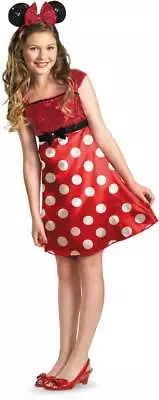 Licensed Disney Red Minnie Mouse Tween Girl's Halloween Costume • $23.23