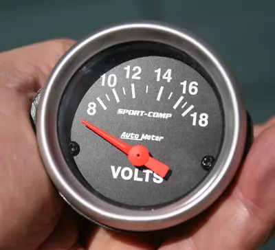 AutoMeter 2 5/8  Sport-Comp Vintage Volts Voltmeter Gauge - 3391 • $44