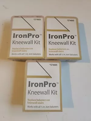 Lot Of 3 Sets Of 2 IronPro Kneewall Stair Kit 1/2” Black Iron Balusters 374665 • $35