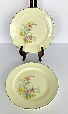 Set Of 4 VINTAGE Lido W.S. George CANARYTONE 6-5/8” Bread & Butter Plates VG • $5