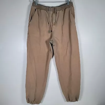 Orvis Jeans Mens Large 34x30 Brown Casual Lounge Camp Pants Elastic Waist Hem • $30