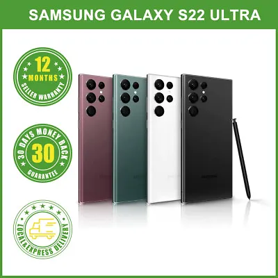 New Unlocked 6.8  Samsung Galaxy S22 Ultra 5G G908U 8G 128GB/256GB FREE EXPRESS  • $839