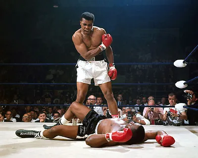 1965 Title Fight MUHAMMAD ALI Vs SONNY LISTON 11x14 Boxing Photo Glossy Poster • $13.99