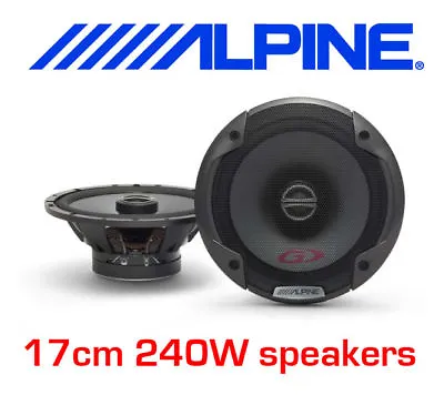 ALPINE 240W 2WAY 6.5 INCH CAR DOOR SHELF SPEAKERS SPG-17C2 With GRILLS NEW • £59.95