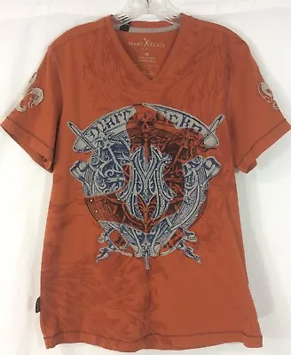  Marc Ecko Cut & Sew Crew Neck Short Sleeve Skull/Pirate Shirt Cotton Size M • $11.50