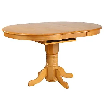 Sunset Trading Oak Selections 66  Oval Pedestal Extendable Butterfly Leaf Pub... • $1215.33