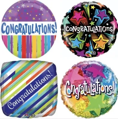 Congratulations! Wow! Congrats! Graduation Promotion 18  Foil Mylar Balloons • $2.95