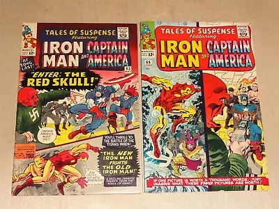 Tales Of Suspense #65 VG/FN & #66 GD+ (1965) Iron Man Capt America Red Skull • $89.95