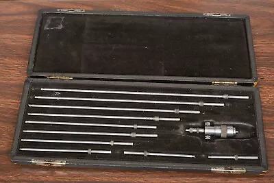 Vintage Lufkin 2-12” Id I.d. Inside Diameter Mic Micrometer Set Starrett Case • $230