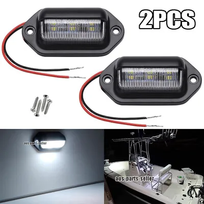 2 Pack Marine Boat LED Deck Courtesy Lights Waterproof White Stern Transom Light • $9.98