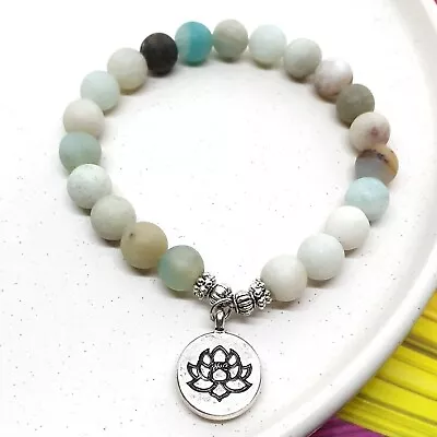 Natural Healing  Anxiety Stone Stretch Reiki Jewellery Bracelet Bead Chakra Gift • £5.95