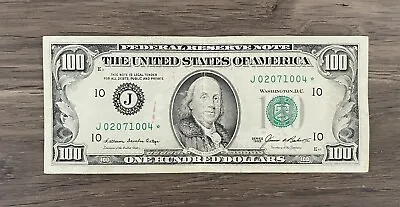 1985 $100 Hundred Dollar US Star Note FRB Kansas City J Series • $147