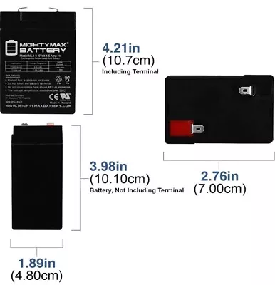 Exit Sign Battery  6V 4.5Ah Replacement SLA Battery. • $13