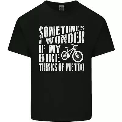 £10.75 • Buy Cycling I Wonder If My Bike Bicycle Cyclist Mens Cotton T-Shirt Tee Top