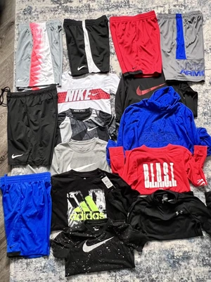 $68 • Buy 15 Pc Lot Boys Athletic Outfits - Fits Avg 10-12 Yr Old -Medium-  Nike UA Adidas
