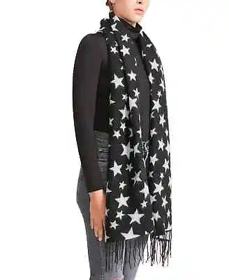 $21.21 • Buy Steve Madden Women's Jacquard Star Blanket Scarf - Black/White - One Size