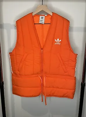 Adidas Originals Parley Zip Vest Impact Orange HM6750 Mens Size XL NWT • $50