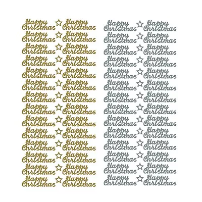 £1.25 • Buy Happy Christmas Peel Off Sticker Sheet Gold Silver Xmas Card Craft Making Kids