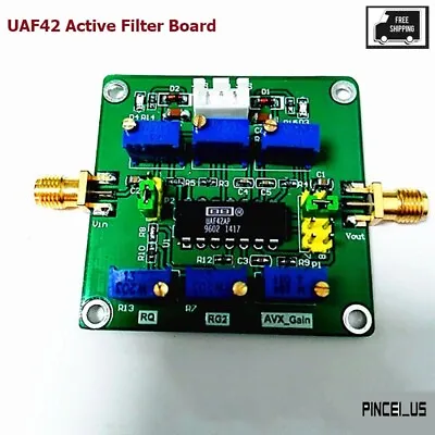 UAF42 Active Filter Board Adjustable Highpass/Lowpass/Bandpass For Ham Radio Amp • $20.14