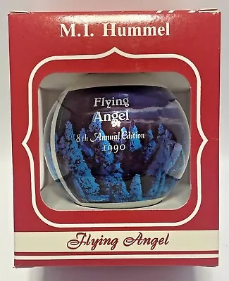 NEW 1990 M.J. Hummel Glass Christmas Ornament Flying Angel 8th Annual Edition • $8.79