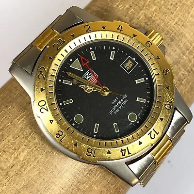 TAG Heuer Professional GMT Mens 40mm Two Tone Quartz Analog Watch 159.006 • $449.95